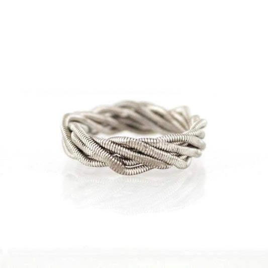 Hammered Guitar String Ring: Recycled Music Jewelry