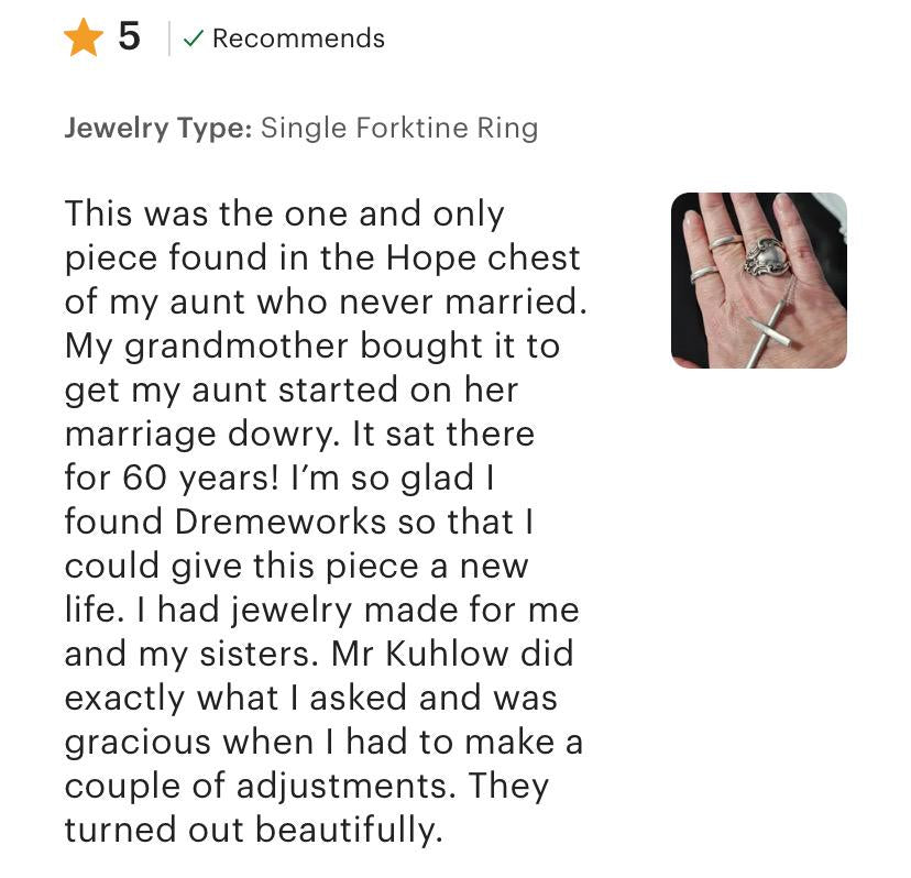 Custom Spoon Jewelry, Memorial Jewelry & Gifts Made from Your Flatware | Rings, Keychains & Keepsakes