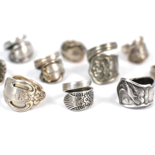Mystery Silver Spoon Ring: Ornate Floral Silver Spoon Ring Made to Size