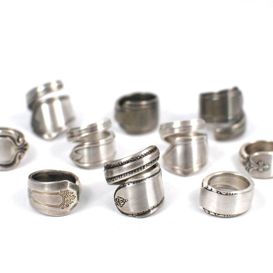 Mystery Silver Spoon Ring: Minimalist Silver Spoon Ring Made to Size