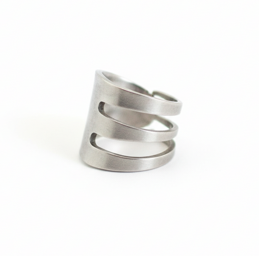 Stainless Steel Fork Ring: Silverware Jewelry, Custom Engraving