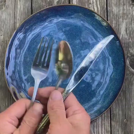 Recycled Silverware Bird Sculpture: Handmade Metal Desk Art