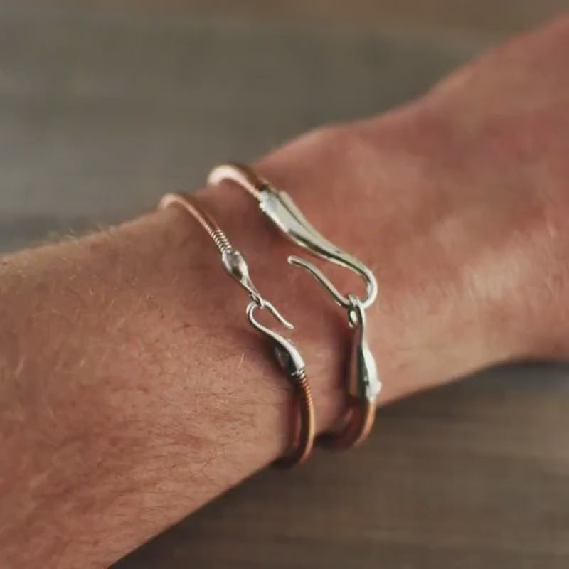 Recycled Piano String Bracelet: Hook and Eye Clasp, Musician Gift