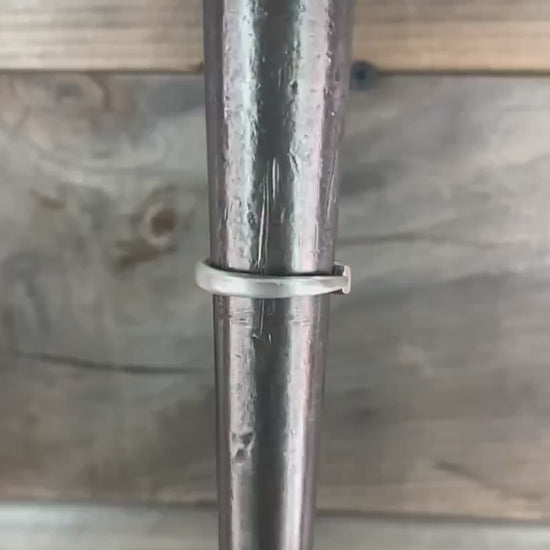 Recycled Silver Plated Fork Ring: Handcrafted Stacking Jewelry, Optional Personalization