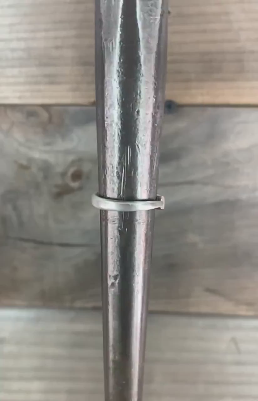 Recycled Silver Plated Fork Ring: Handcrafted Stacking Jewelry, Optional Personalization