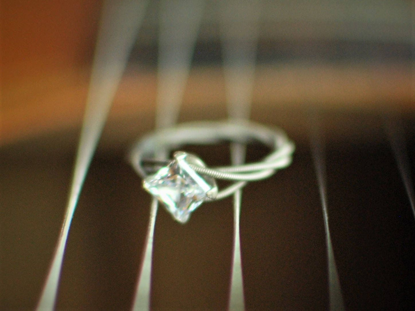 Guitar String Engagement Ring, Princess Cut Engagement Ring, Guitar String Jewelry, Unique Engagement Ring, Guitar Gifts, Wedding Ring