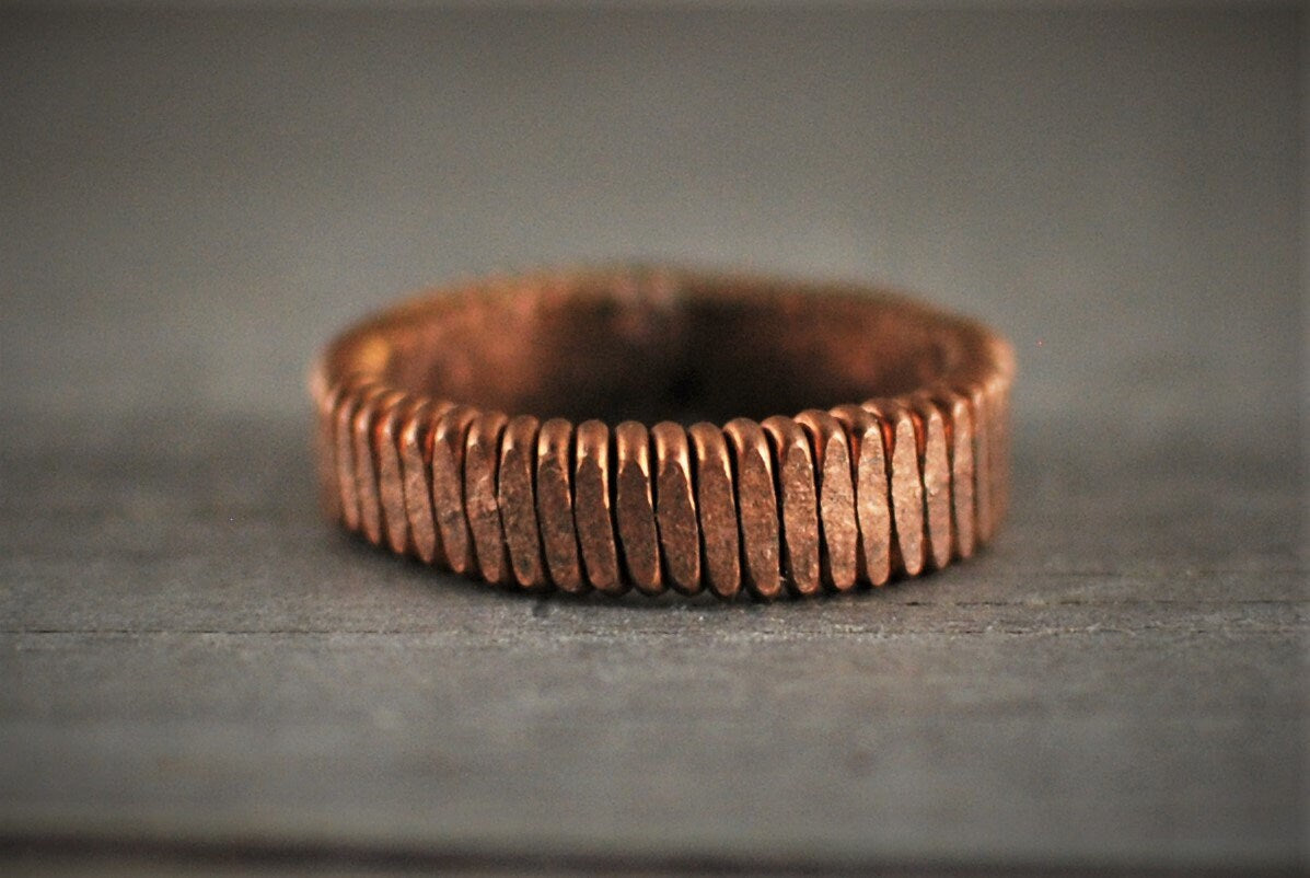 Steampunk Piano String Ring, Piano Ring, Hammered Ring, Copper Ring, Pianist Gift, Piano Teacher Gift, Piano Student Gift, Pianist, Man Ring