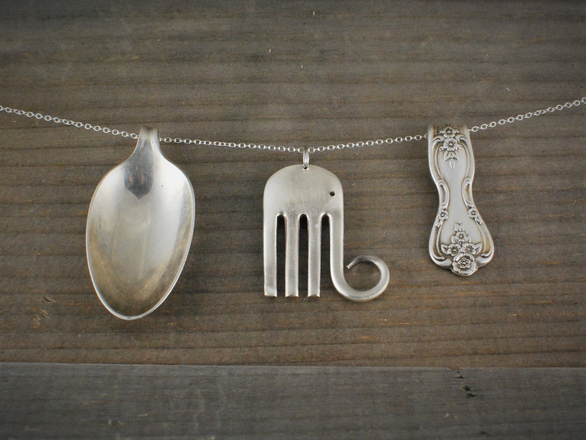 Jewelry Made from Your Flatware, Spoon Ring, Spoon Pendant, Heirloom Gift, Spoon Bracelet, Fork Pendant, Elephant, Silverware Jewelry