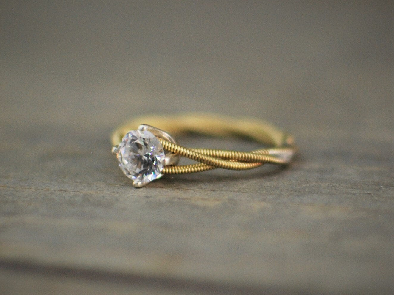 Guitar String Engagement Ring, Purity Ring, Birthstone Ring, Guitar String Jewelry, Unique Engagement Ring, Guitar Gifts, Wedding Ring, Gold